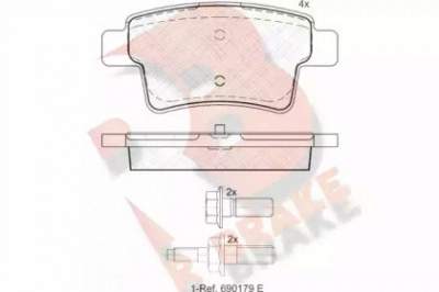 R BRAKE rb1853 -  Комплект тормозных колодок, дисковый тормоз